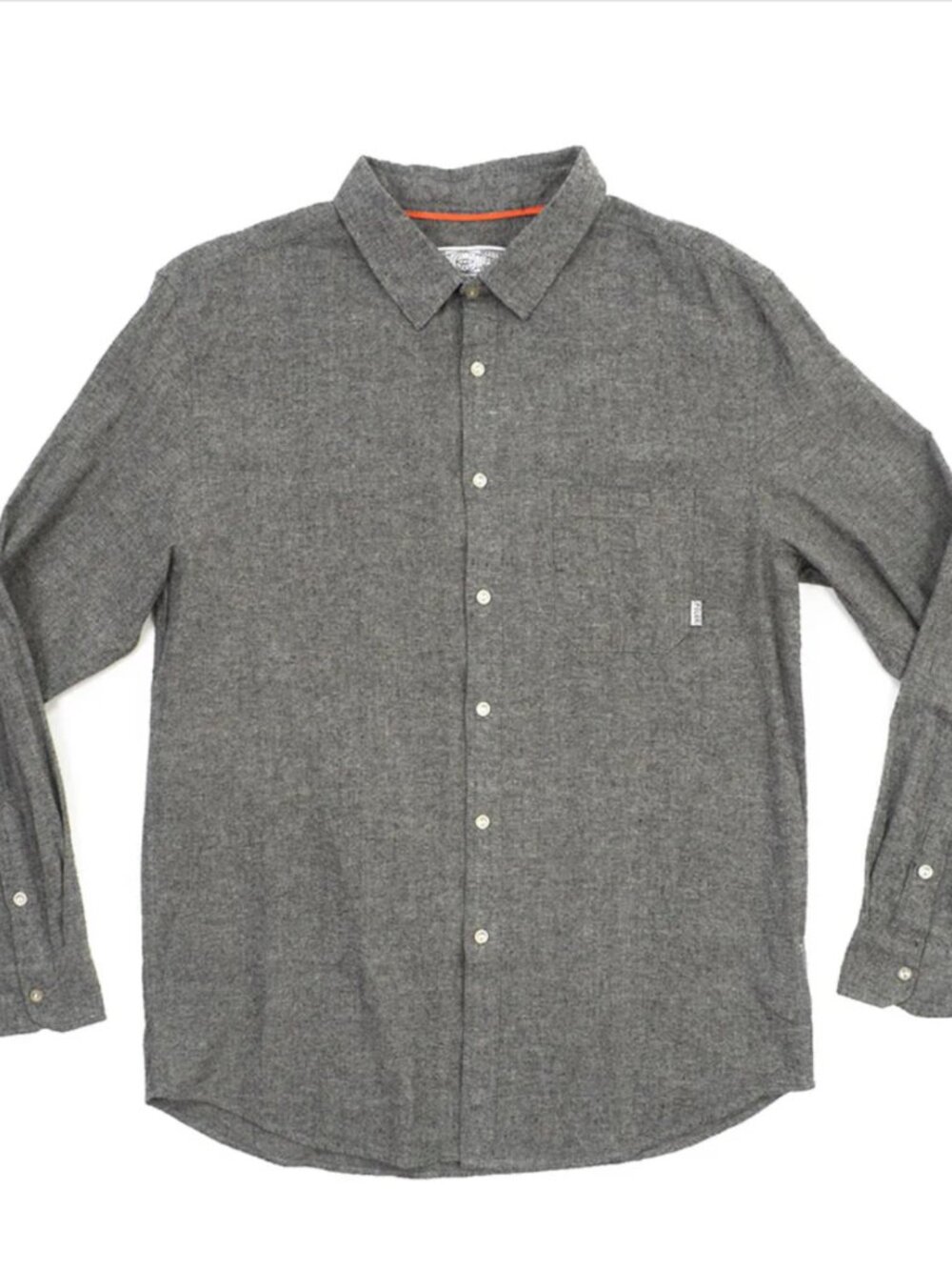 Poler Grey Flannel Long Sleeve Button Up Shirt  Size XL